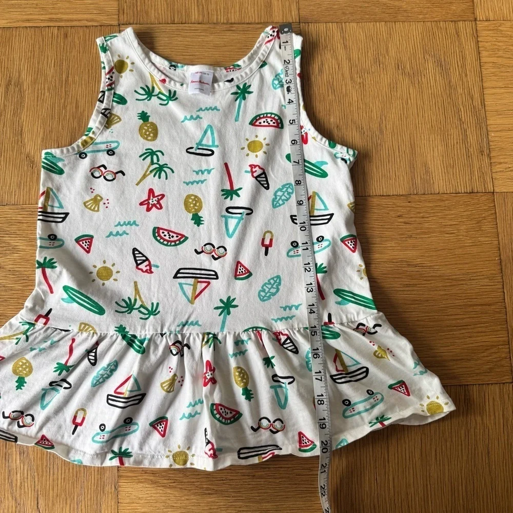 Hanna Andersson 10 Years Peplum Tank Beach Day Summer Vacation Top